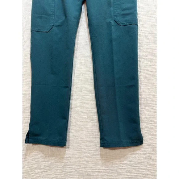 FIGS Yola  Skinny Scrub Pants Womens XS Petite Teal Cargo Pocket - Picture 4 of 10